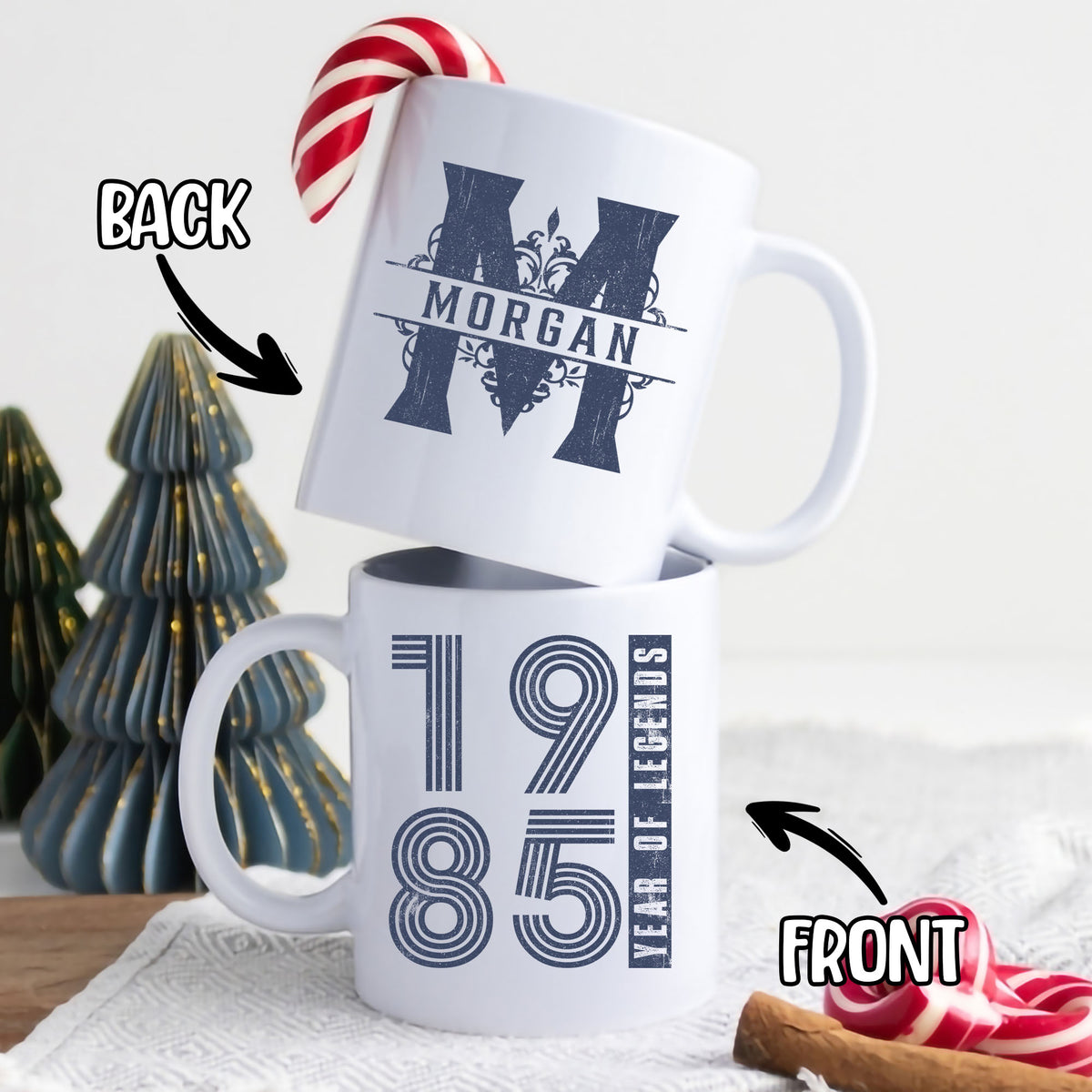 Personalized Customized Birthday Gifts Init Letter Coffee Mug 11Oz 15Oz