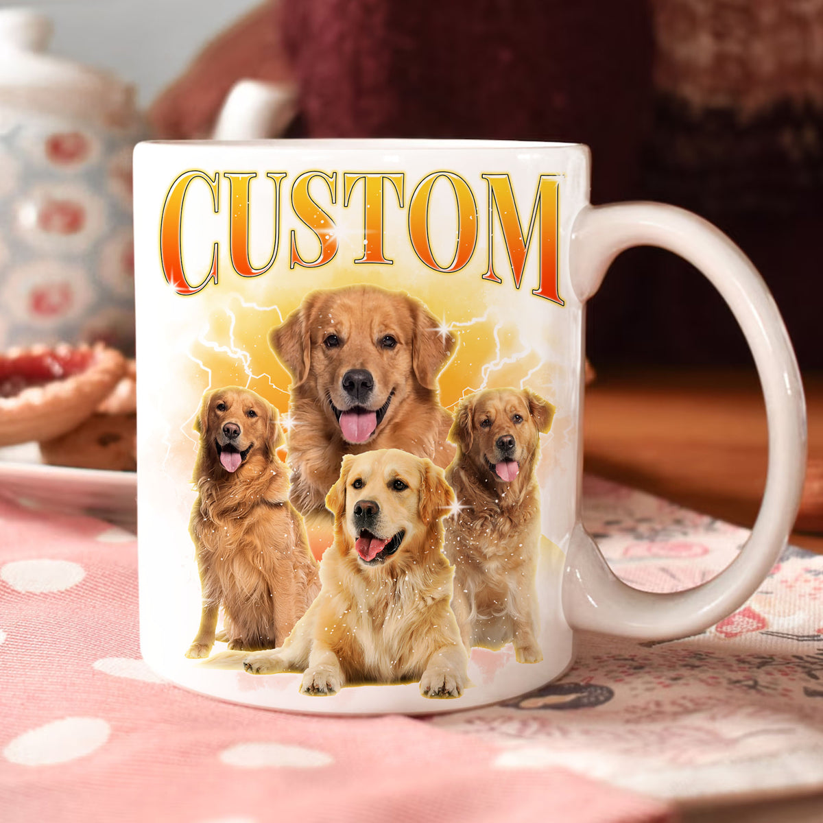 Personalized Gifts for Dog Lovers, Custom Image Photo & Name Coffee Mugs 11Oz