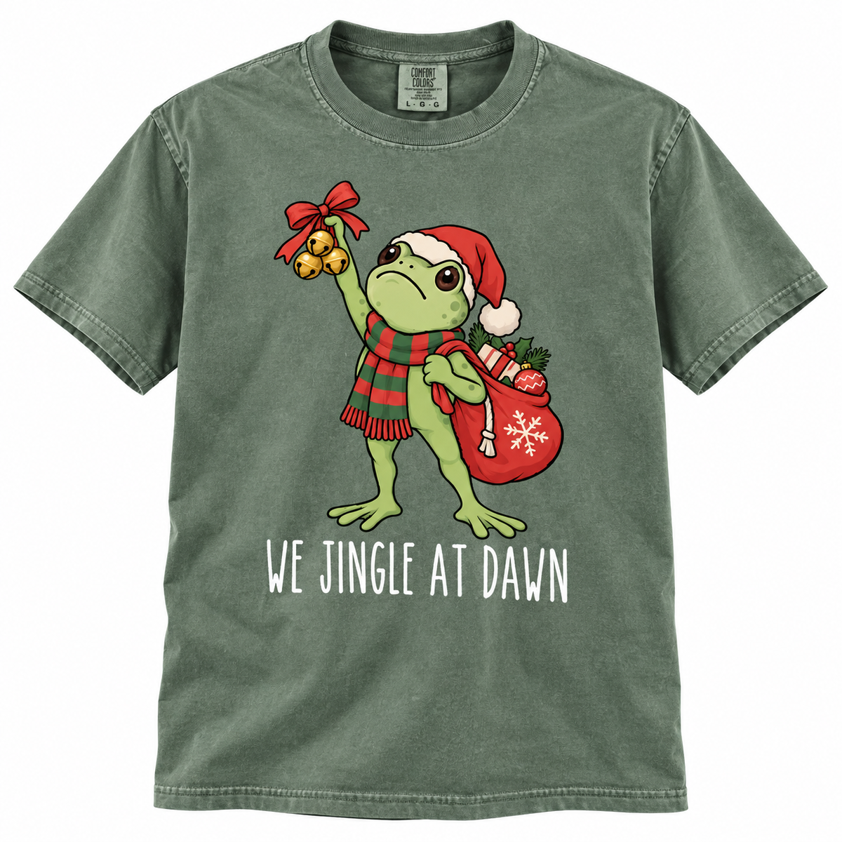 We Jingle At Dawn Frog Funny Christmas T Shirt