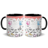 Personalized Map Distance State Coffee Mug Floral Custom