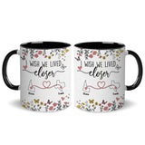 Personalized Map Distance State Floral Custom Coffee Mug