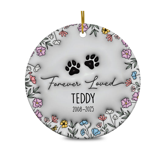 Personalized Dog Memorial 3D Effect Ornament Pet Memorial