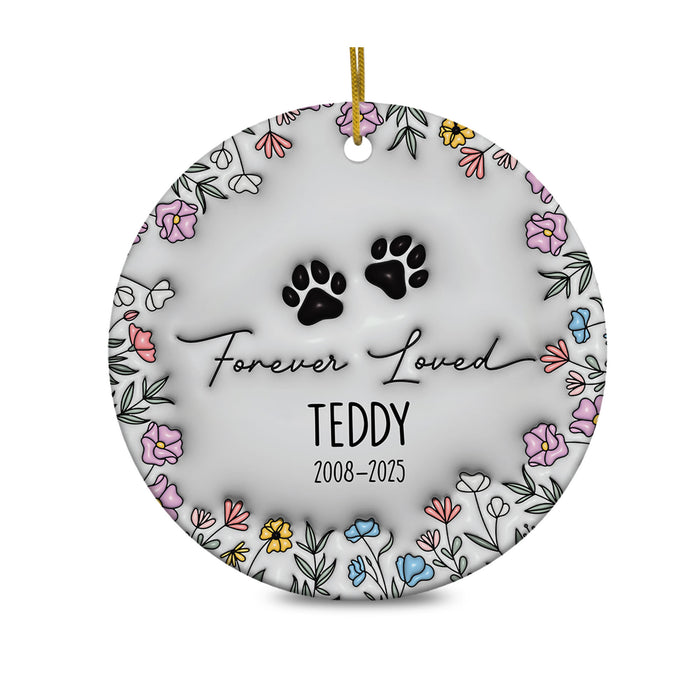 Personalized Dog Memorial 3D Effect Ornament Pet Memorial
