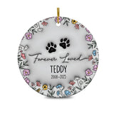 Personalized Dog Memorial 3D Effect Ornament Pet Memorial