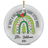 Personalized Teacher Christmas Ornament 3D Inflated Effect
