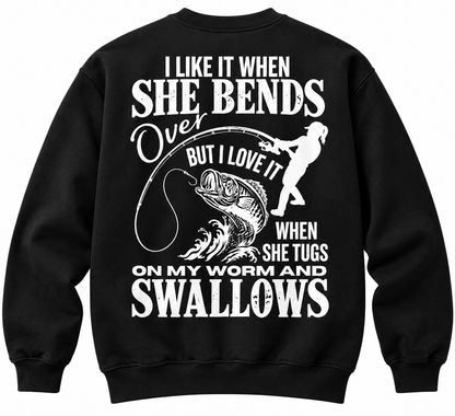 I Like It When She Bends Over Funny Fishing T Shirt