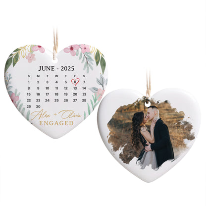 Personalized Ornament Engagement Gifts for Couples Engagement Gifts