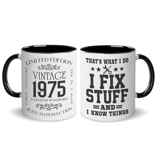 Personalized Vintage Birthday Gifts For Dad Grandpa Custom Coffee Mug 11Oz 15Oz
