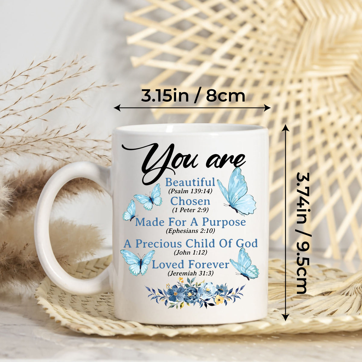 Personalized Christian Init Letter Gifts For Women Coffee Mug Religious