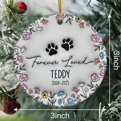 Personalized Dog Memorial 3D Effect Ornament Pet Memorial