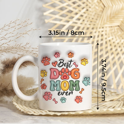 Personalized Custom Image 2D Dog Mom Coffee Mugs 11Oz Photo & Name