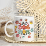 Personalized Custom Image 2D Dog Mom Coffee Mugs 11Oz Photo & Name