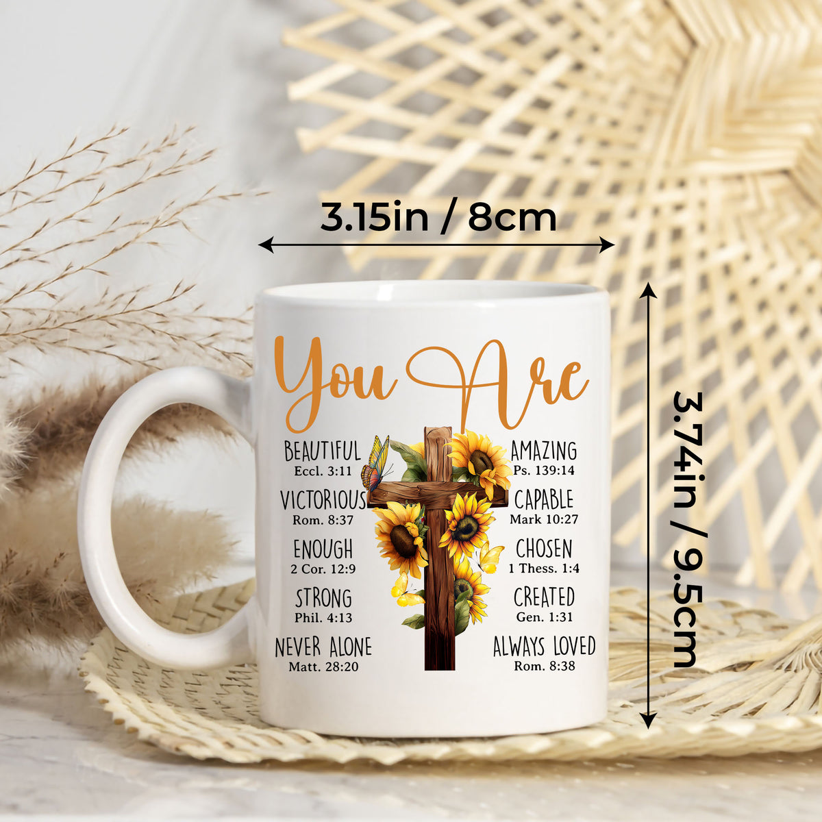 Personalized Christian Gifts for Women Init Letter Coffee Mug Religious Mug Custom Name