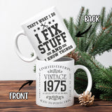 Personalized Vintage Birthday Gifts For Dad Grandpa Custom Coffee Mug 11Oz 15Oz