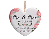 Personalized Wedding Ornament 2025, Mr and Mrs Christmas