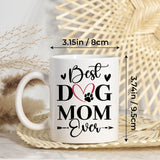 Personalized Dog Mom Gifts For Women Init Letter Custom Mug 11Oz, Dog Mom Gifts Coffee
