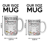 Personalized Custom Map Distance Sister Mug Coffee Mug 11Oz 15Oz