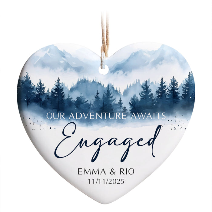 Personalized Ornament Engagement Gifts for Couples