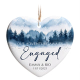 Personalized Ornament Engagement Gifts for Couples