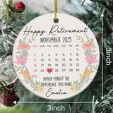 Personalized Retirement Ornament Calendar 2025