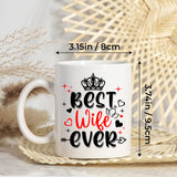 Personalized Customized Gift For Wife Init Letter Custom Coffee Mug 11Oz Gifts For Wife