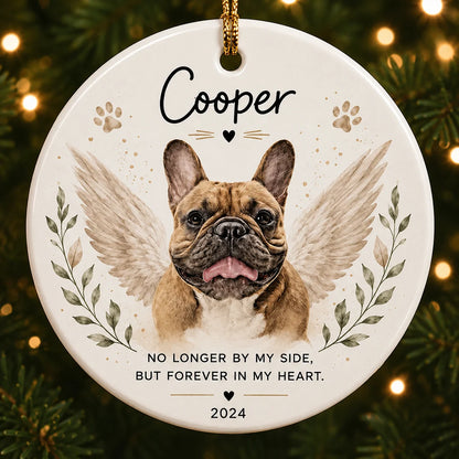 Personalized Pet Memorial Photo Dog Cat Christmas Tree Circle Ceramic Ornament Gift Set 1-8 PCS Multi Style