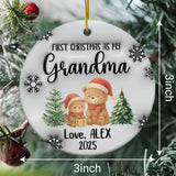 Personalized Gift Christmas Grandma Custom 3D Inflated Effect Ornament
