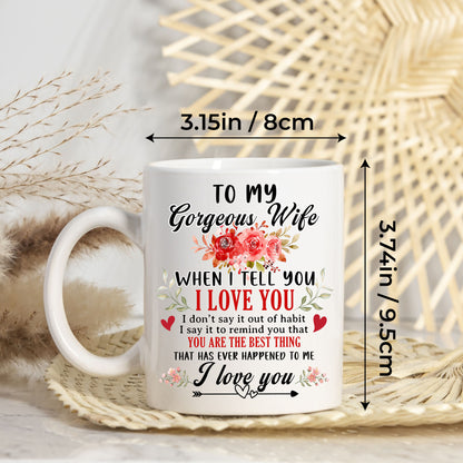 Personalized Customized Gift For Wife Init Letter Custom Coffee Mug 11Oz