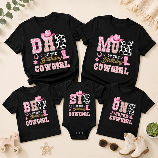 Birthday Cowgirl Family Matching Shirts | Western Party