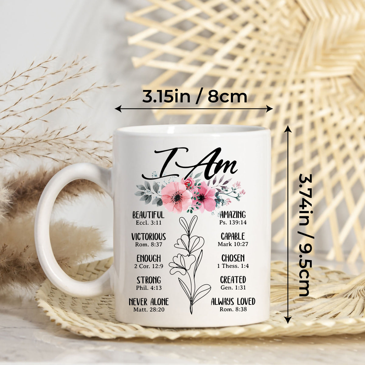 Personalized Christian Gifts For Women Init Letter Coffee Mug 11Oz