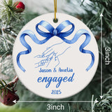Personalized First Christmas Engaged Ornament