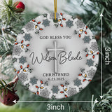 Personalized Christening Custom 3D Inflated Effect Ornament Custom Name