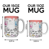 Personalized Map Distance State Coffee Mug Floral Custom