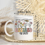 Personalized Customized Retirement Gift For Woman Init Letter Custom Coffee Mug 11Oz Retirement