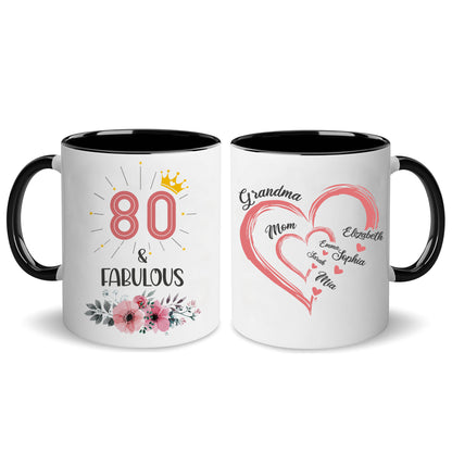 Personalized Grandma Fabulous Birthday Coffee Mug Gift 11Oz 15Oz