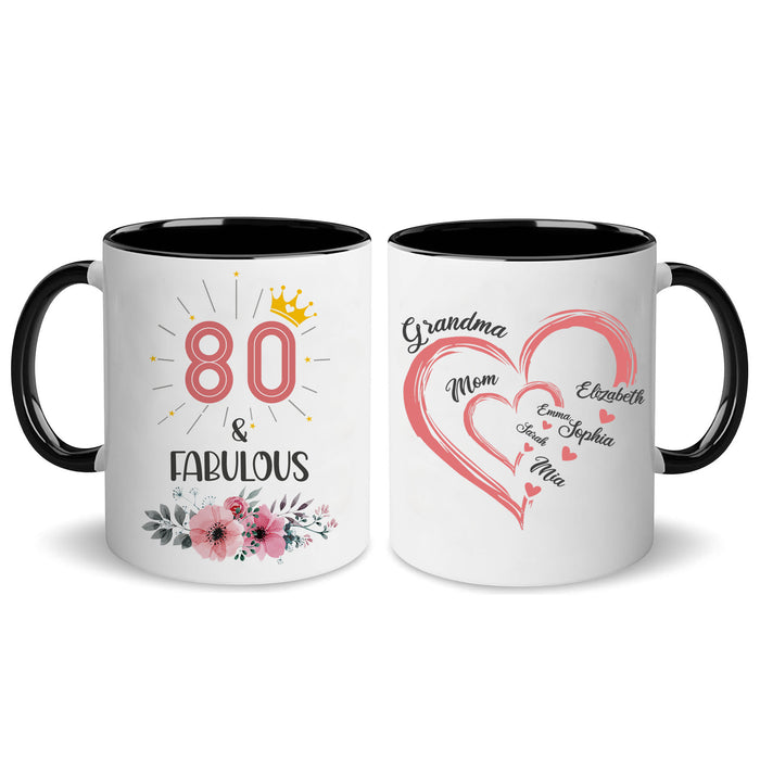 Personalized Grandma Fabulous Birthday Coffee Mug Gift 11Oz 15Oz