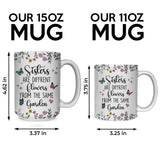 Personalized Custom Map Distance Effect Sister Coffee Mug, Sister Gifts For Birthday