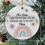 Personalized Teacher Appreciation Gifts Ornament 2025 3D Inflated Effect