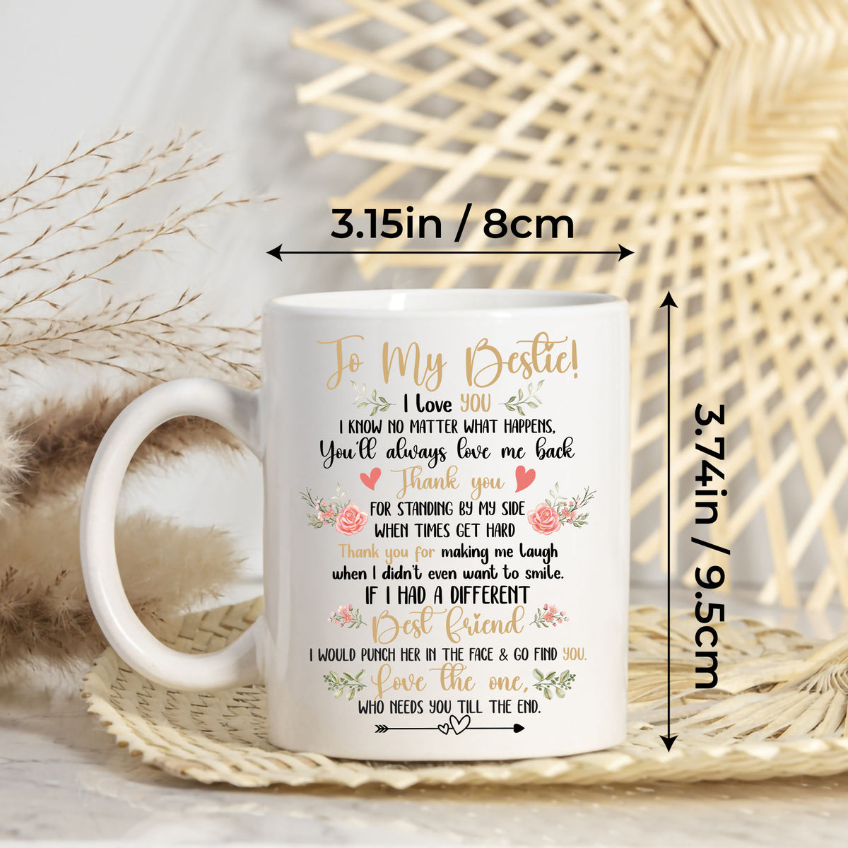 Personalized Customized Photo Mug For Bestie Custom Image Photo Coffee Mugs 11Oz