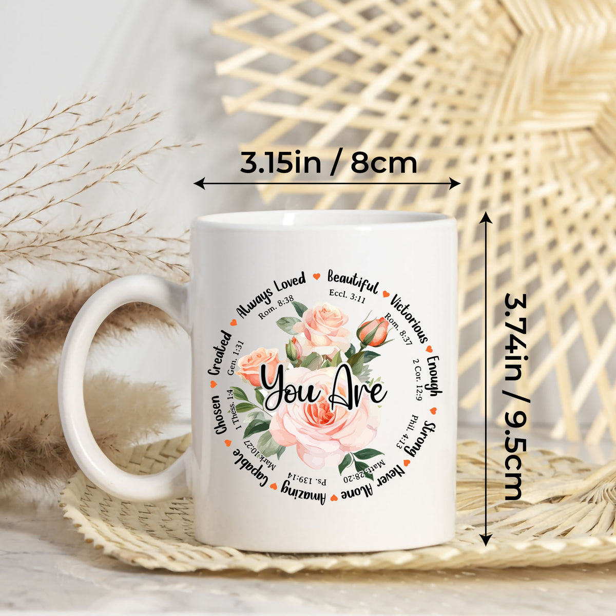 Personalized Christian Mug Gifts for Women Init Letter Mug 11Oz Religious Mug