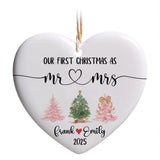 Personalized Our First Christmas As Mr and Mrs Ornament 2025