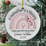 Personalized Ornaments Gifts For Godmother 2025 3D Inflated Effect
