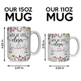 Personalized Map Distance State Floral Custom Coffee Mug