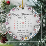 Personalized Retirement Ornament 2025 3D Inflated Effect Gift For Woman