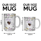 Personalized Map Distance State Floral Coffee Mug, Custom Long Distance