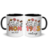 Personalized Birthday Mom Grandma Floral Coffee Mug 11Oz 15Oz