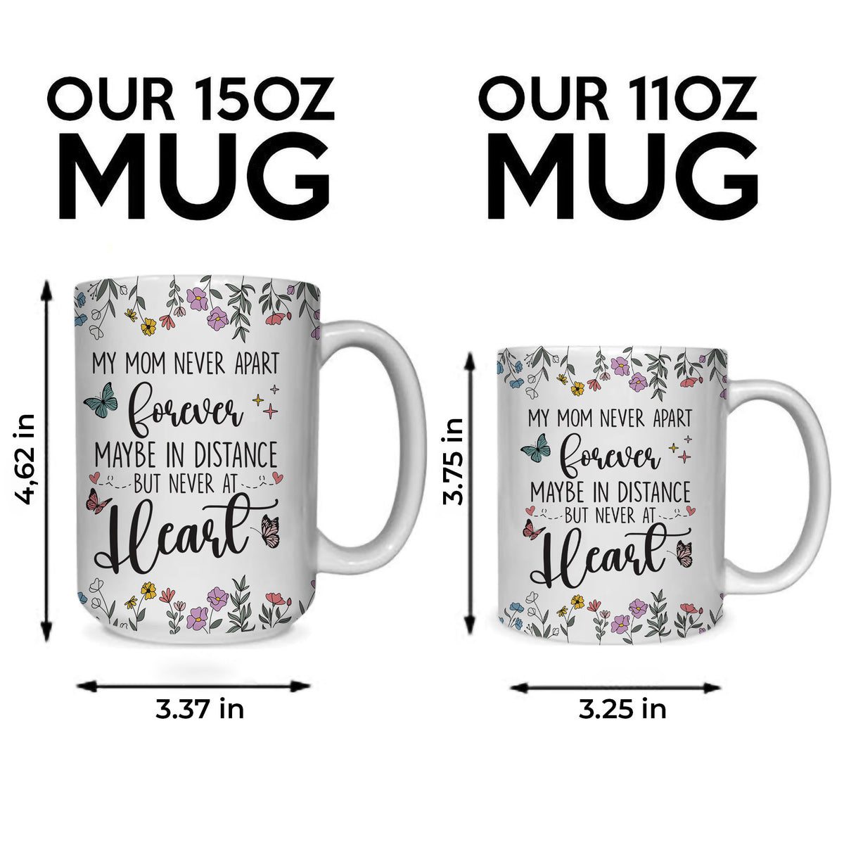 Personalized Distance State Coffee Mug Mothers Birthday Gift