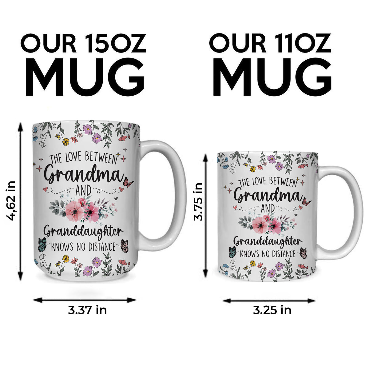 Personalized Choose States Names Grandma And Granddaughter Coffee Mug
