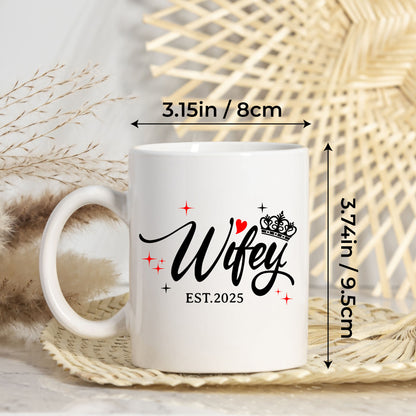 Personalized Customized Gift For Wife Init Letter Custom Coffee Mug 11Oz