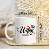 Personalized Customized Gift For Wife Init Letter Custom Coffee Mug 11Oz